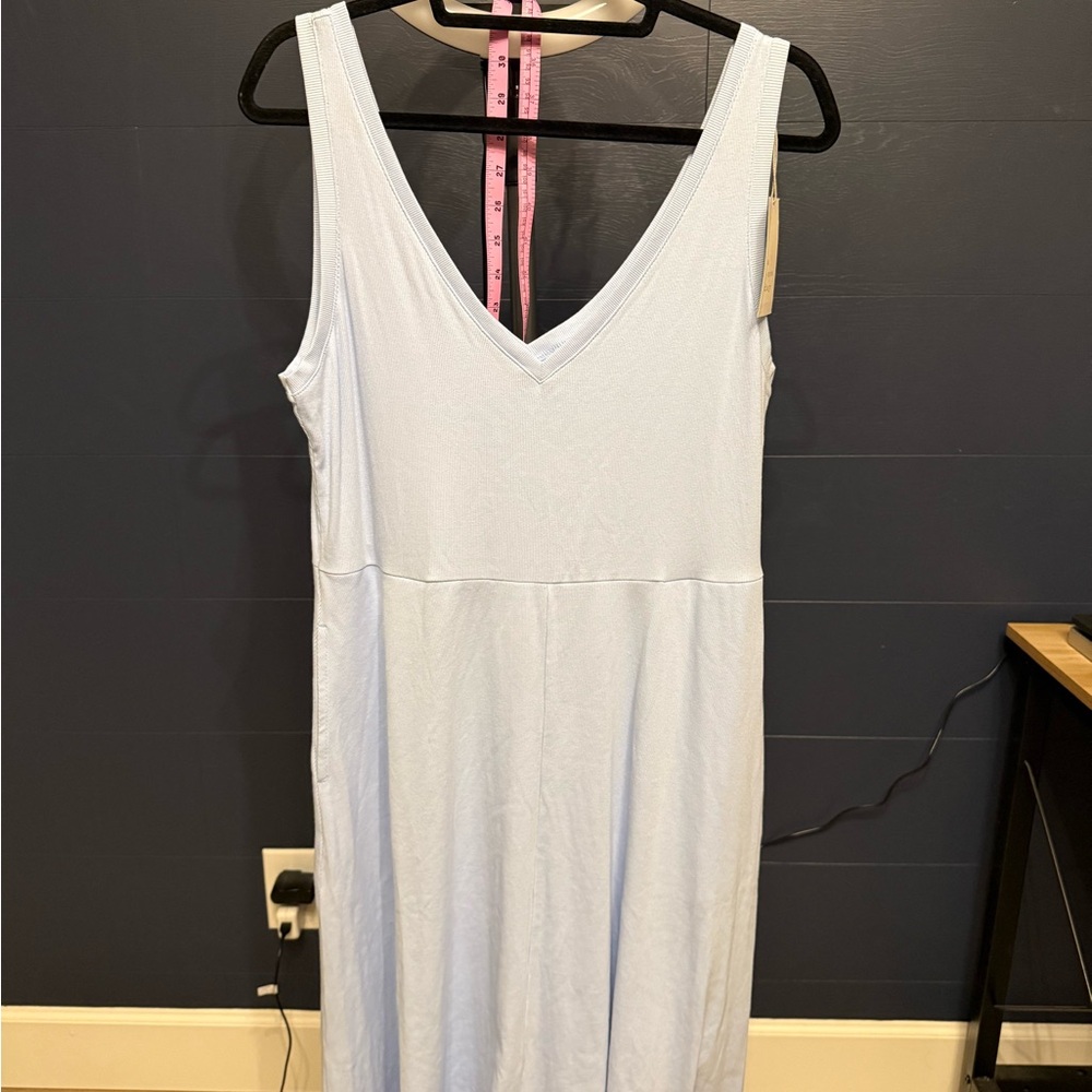 Light Blue V-Neck Dress